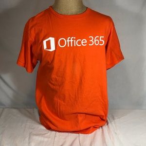 Microsoft Office 365 Orange T Shirt Large Cotton